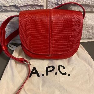 A.P.C. Red Croc Betty Bag